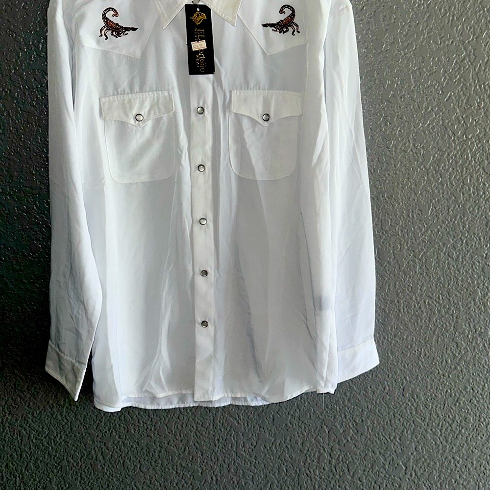 White Embroidered Men's Shirt